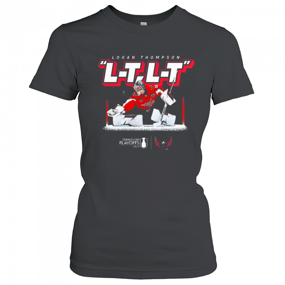 Logan Thompson Washington Capitals Hockey 2025 Stanley Cup Playoffs L-T L-T Micro Moment t-shirt Women's T-shirt