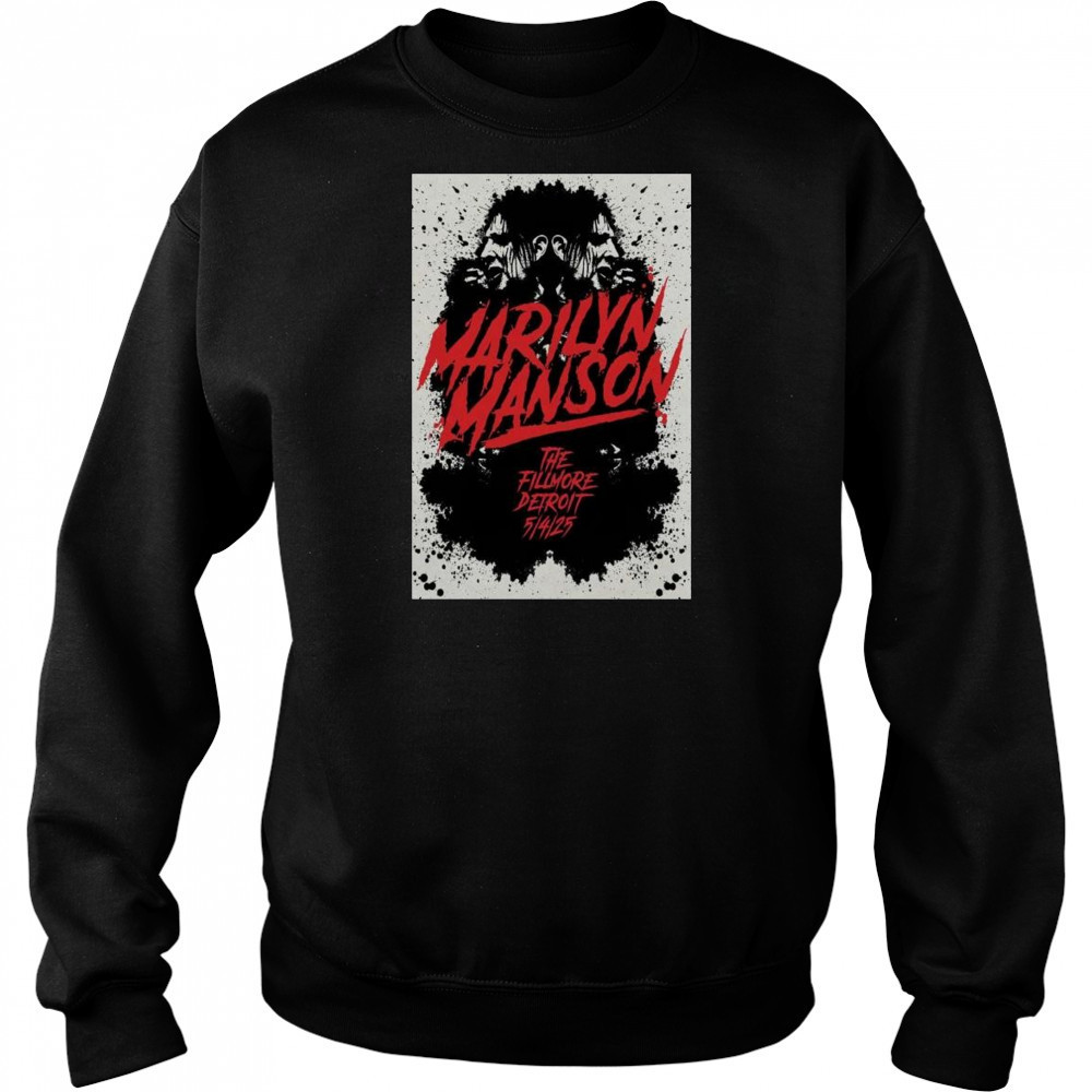 Marilyn Manson Tour May 4 2025 The Fillmore Detroit MI t-shirt Hoodie