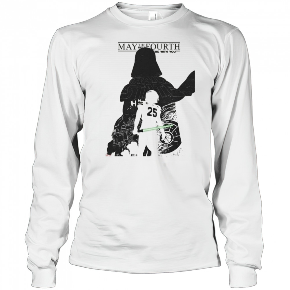 May the Fourth Be With You Star Wars Day with Mississippi State Football 2025 t-shirt Long Sleeved