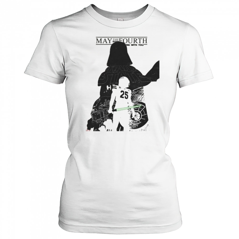 May the Fourth Be With You Star Wars Day with Mississippi State Football 2025 t-shirt Women's T-shirt