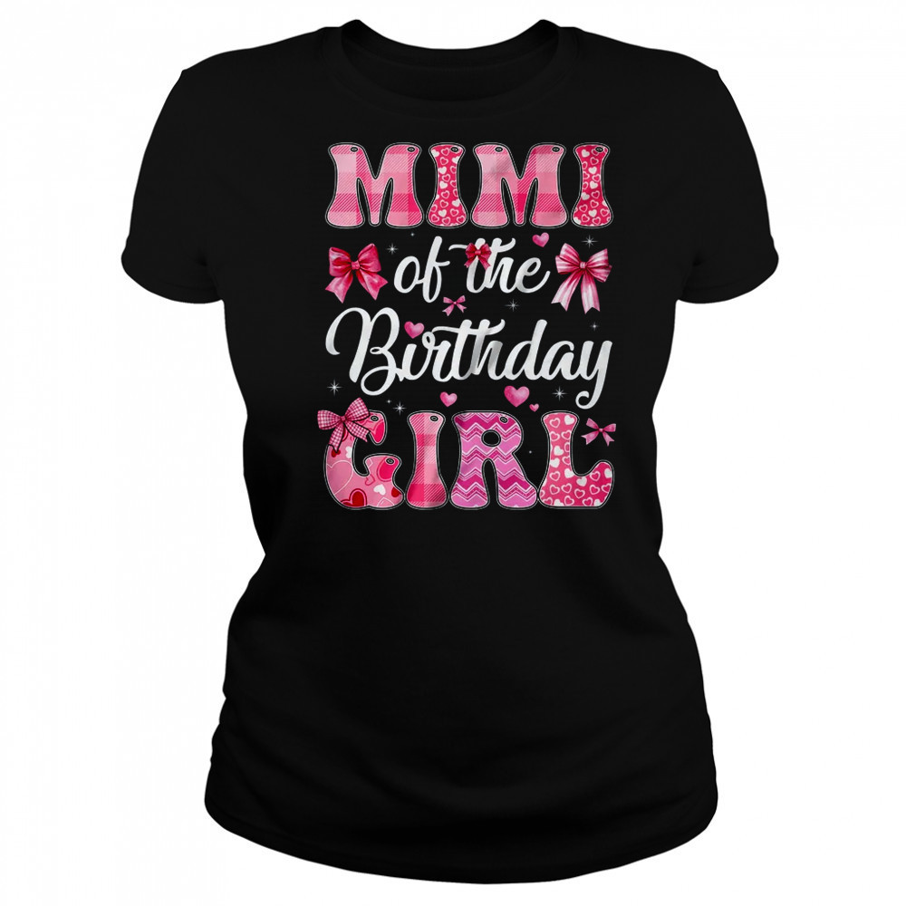 Mimi Of The Birthday Girl Family Pink Coquette Bow shirt Women's T-shirt