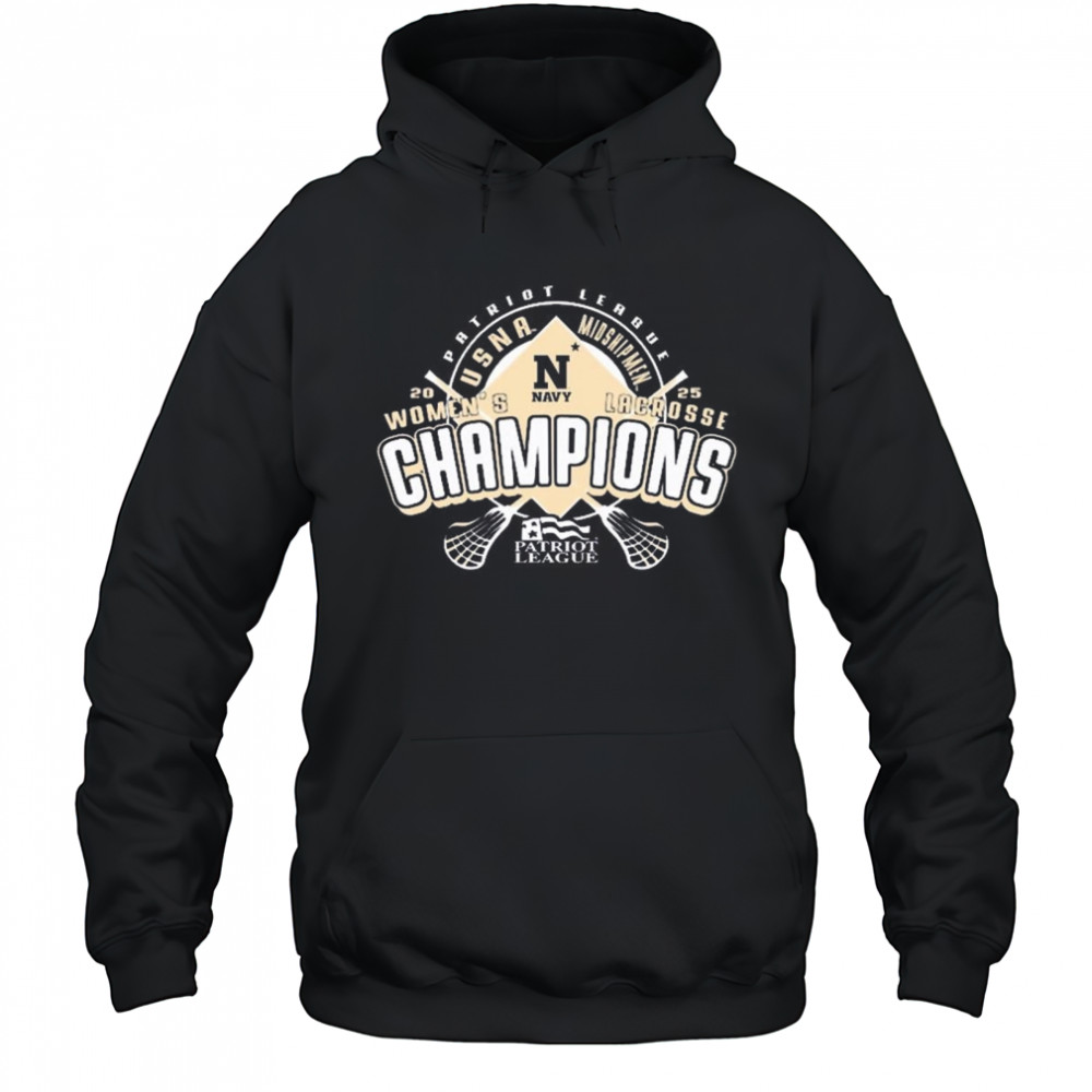 Navy Midshipmen Patriot League NCAA Women’s Lacrosse Tournament Champions 2025 t-shirt Hoodie