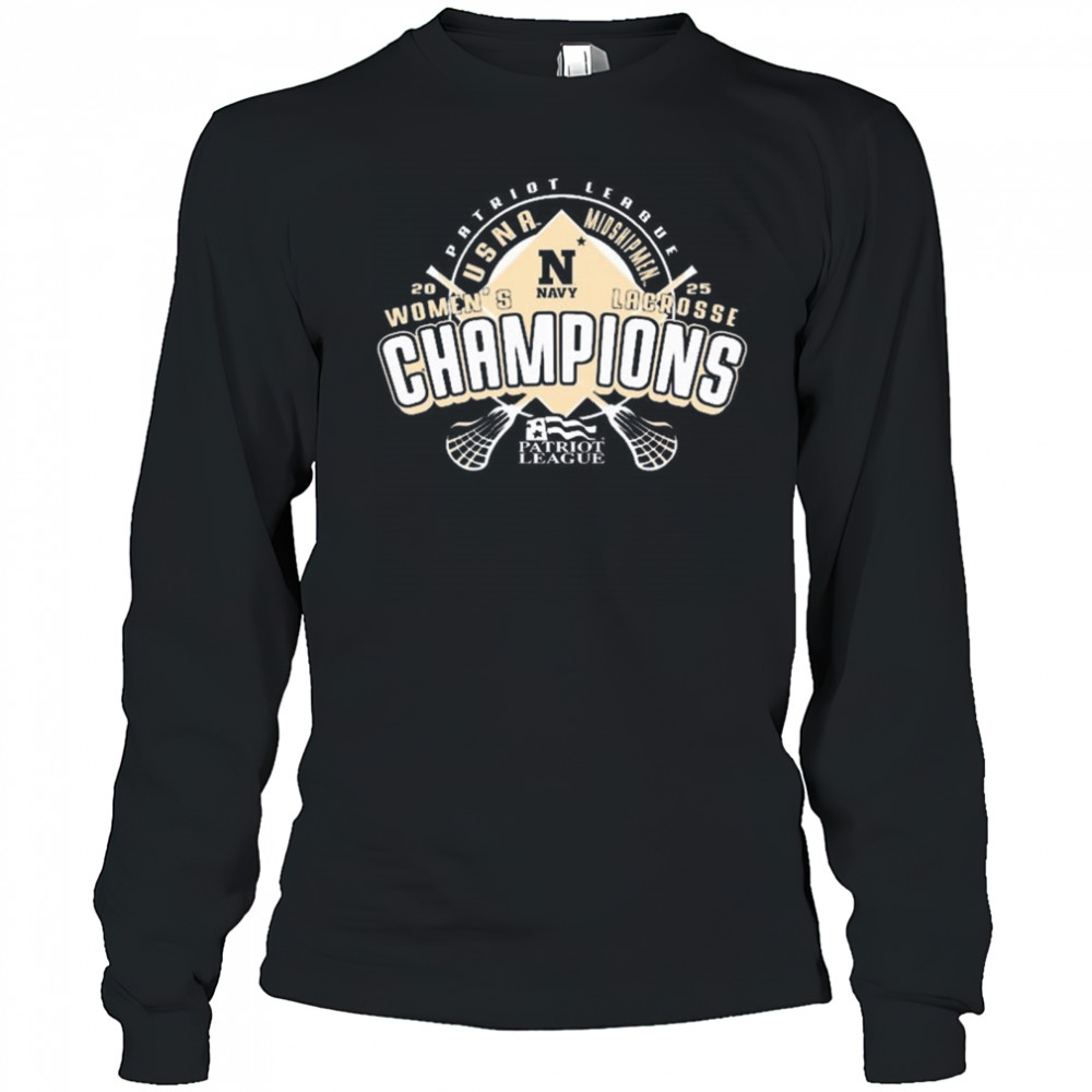 Navy Midshipmen Patriot League NCAA Women’s Lacrosse Tournament Champions 2025 t-shirt Long Sleeved