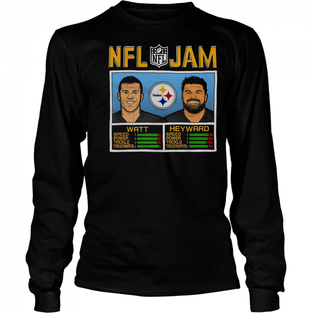 NFL Jam Steelers Watt And Heyward T-Shirt Long Sleeved