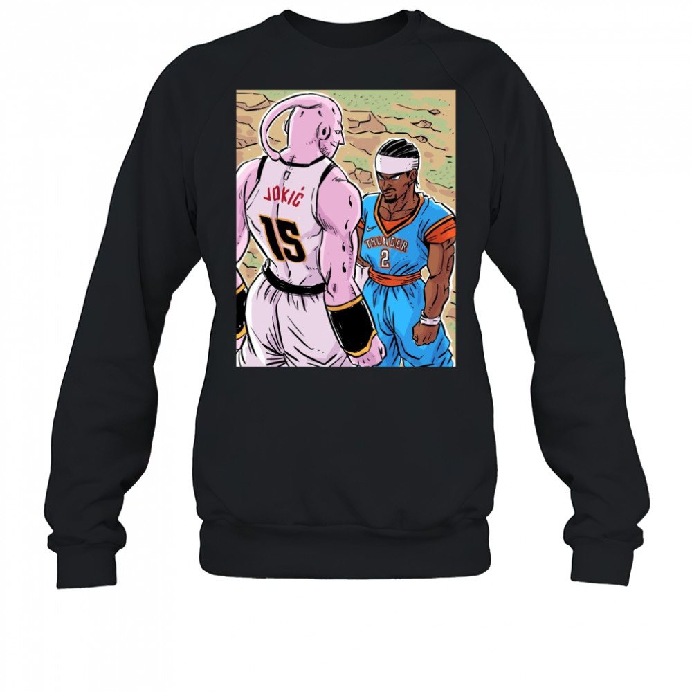 Nikola Jokic Denver Nuggets Vs Shai Gilgeous-Alexander Oklahoma City Thunder This Series 2025 Art Poster t-shirt Sweatshirt