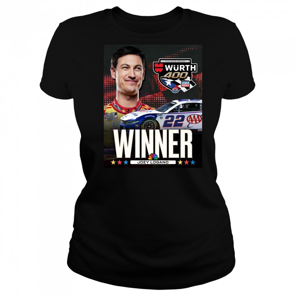 Poster Congratulate Joey Logano Winner NASCAR Cup Series Texas Motor Speedway Wurth 400 t-shirt Women's T-shirt