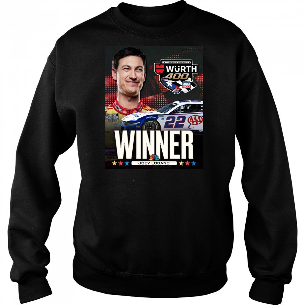Poster Congratulate Joey Logano Winner NASCAR Cup Series Texas Motor Speedway Wurth 400 t-shirt Hoodie