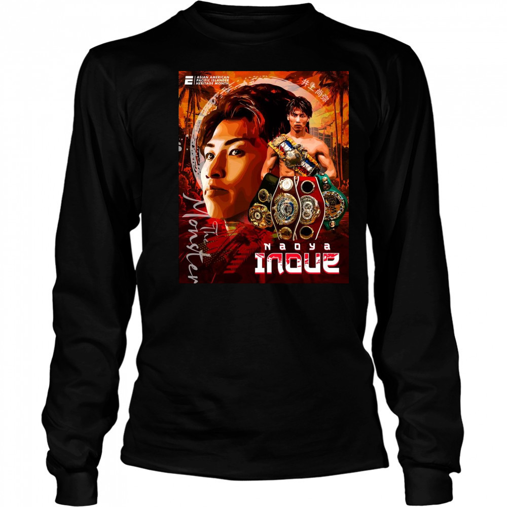 Poster Naoya Inoue The Monster Asian American Pacific Islander Heritage Month Art t-shirt Long Sleeved
