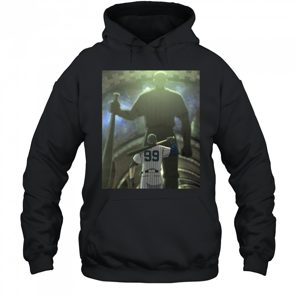 Poster New York Yankees Aaron Judge Is On Pace For A Superhuman Season 2025 fWAR 16.7 t-shirt Hoodie