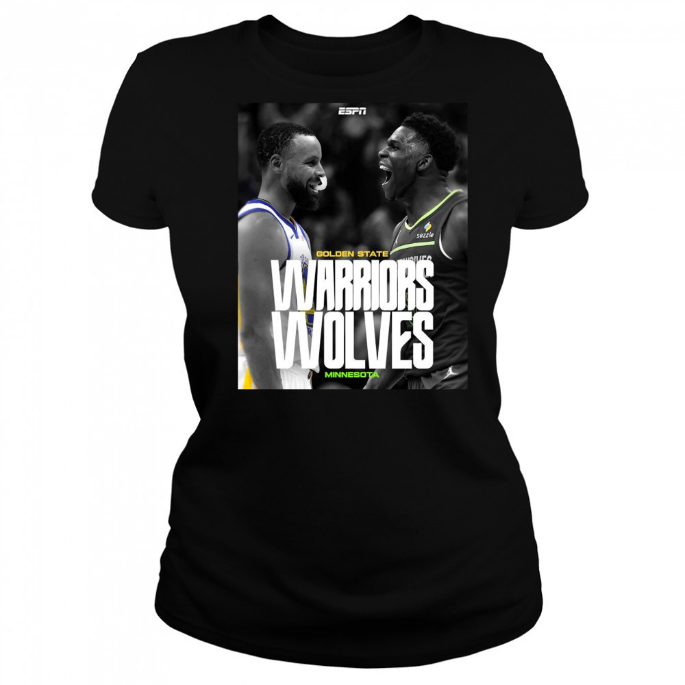 Poster Stephen Curry Golden State Warriors Vs Ant Man Anthony Edwards Minnesota Timberwolves t-shirt Women's T-shirt