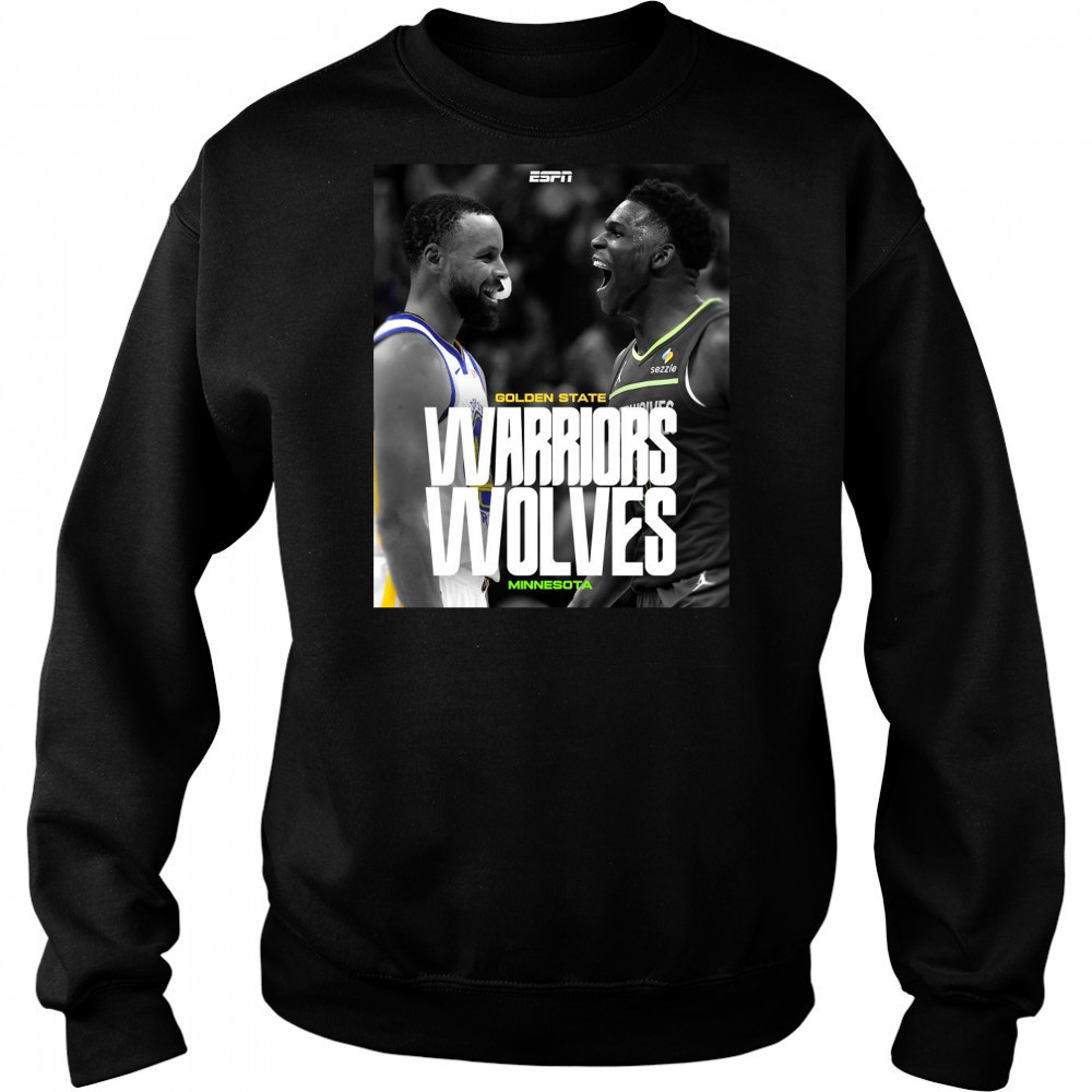 Poster Stephen Curry Golden State Warriors Vs Ant Man Anthony Edwards Minnesota Timberwolves t-shirt Hoodie