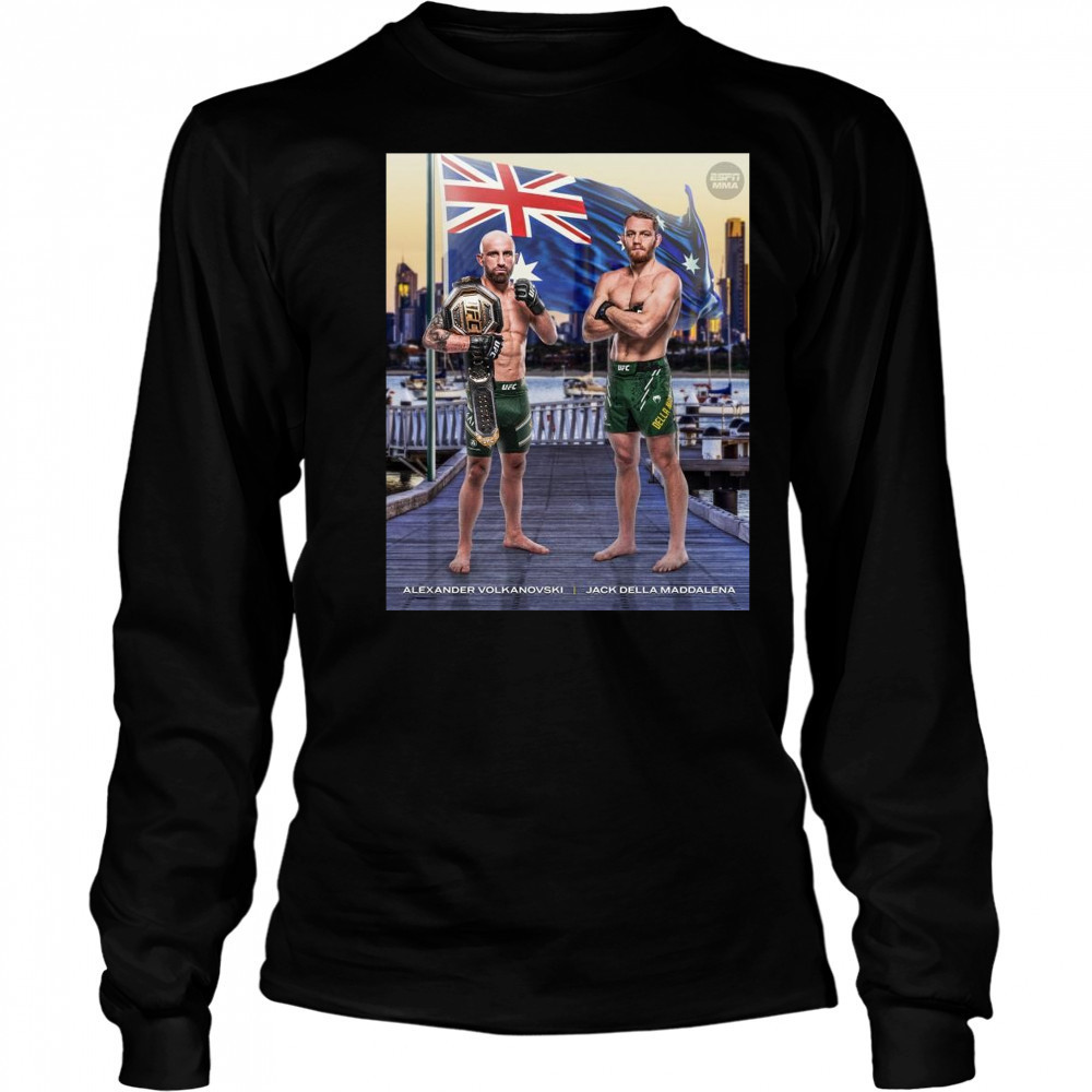 Poster UFC 315 Alexander Volkanovski Vs Jack Della Maddalena Welterweight Title 2025 t-shirt Long Sleeved
