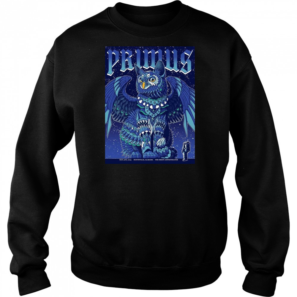 Primus Sessanta Huntsville Alabama 2025 Concert Poster At The Orion Amphitheater On May 4 2025 The Owl Sphinx Shirt Hoodie