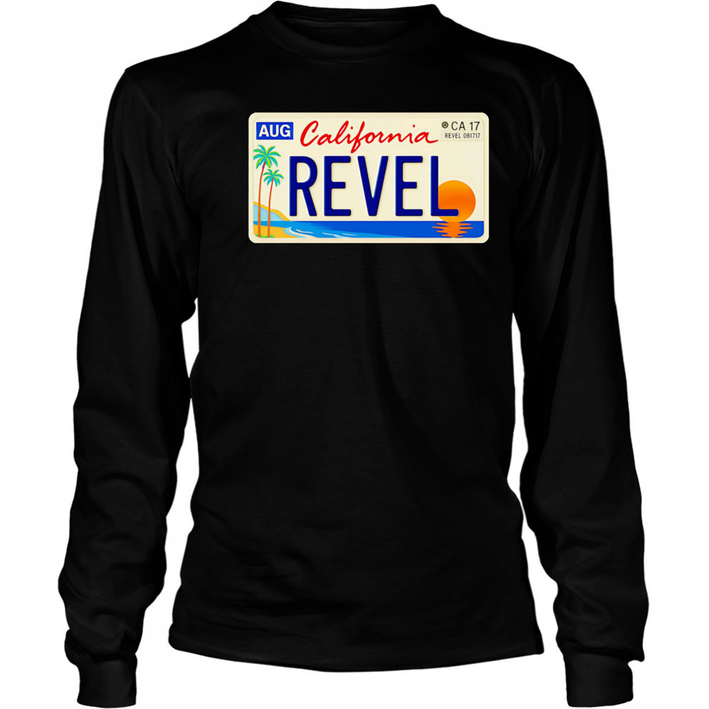 Revel California car plate oversized shirt Long Sleeved