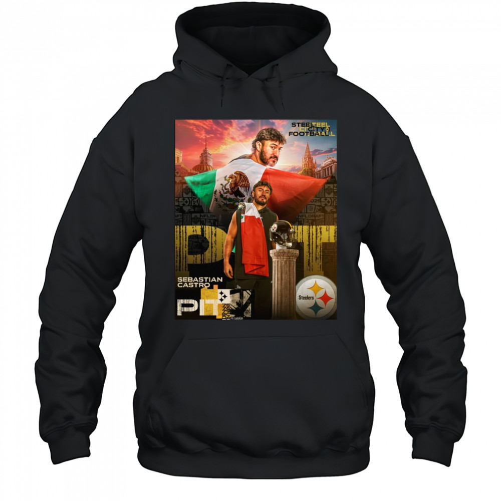 Sebastian Castro Pittsburgh Steelers Steel City Football Poster t-shirt Hoodie