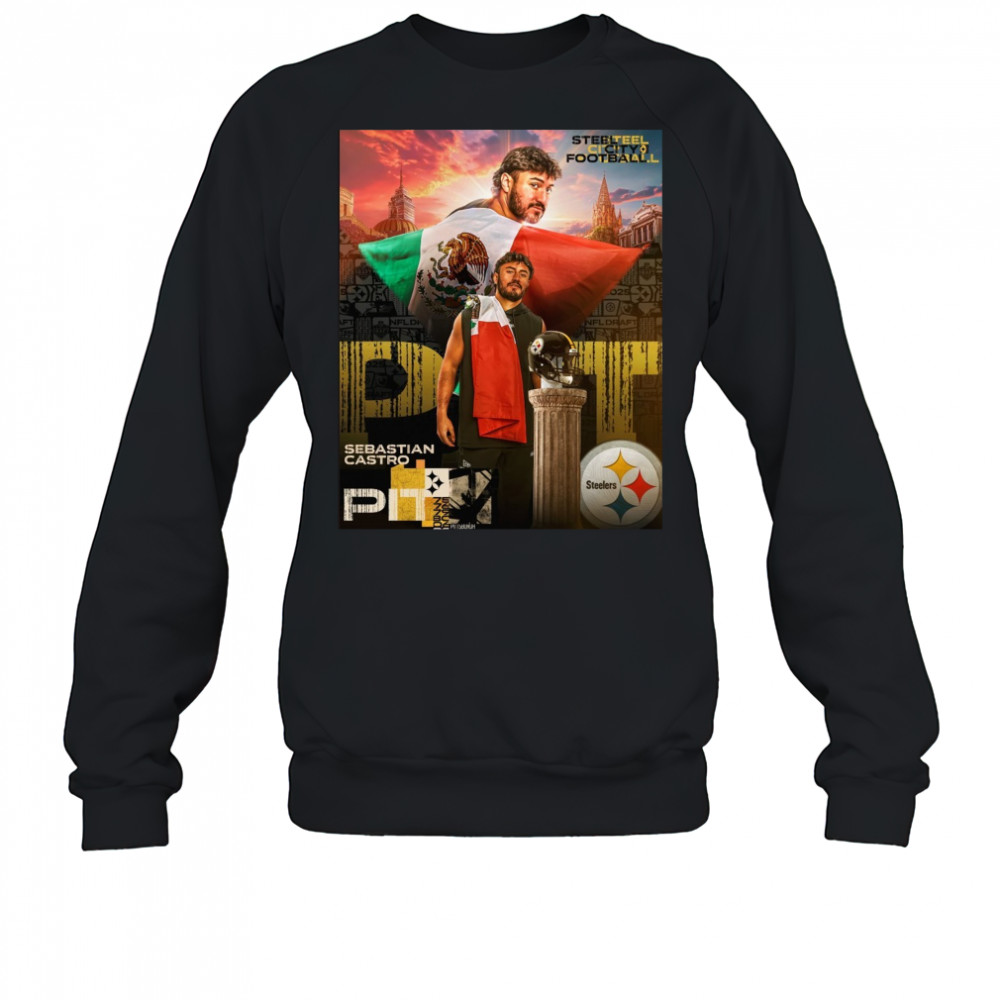 Sebastian Castro Pittsburgh Steelers Steel City Football Poster t-shirt Sweatshirt