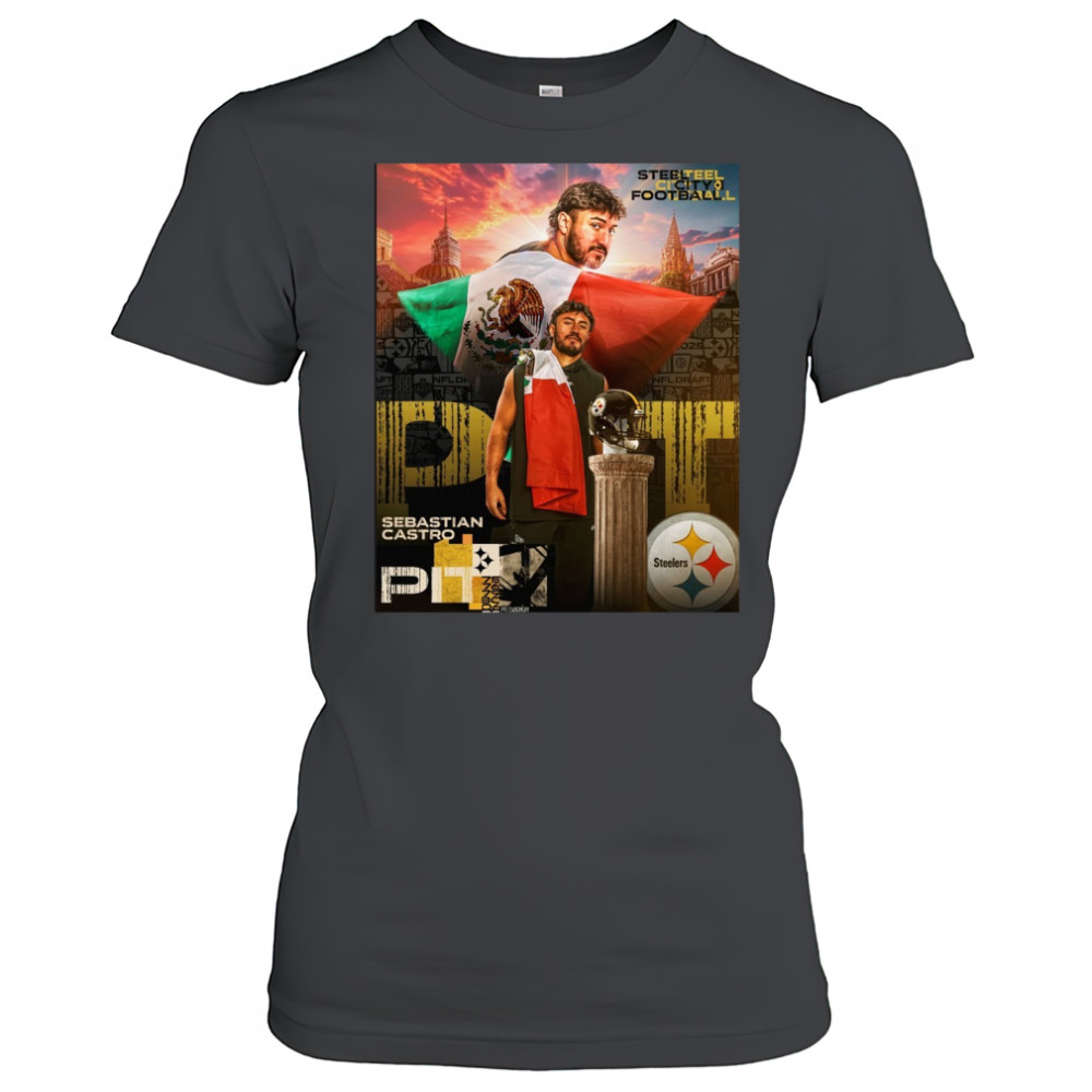 Sebastian Castro Pittsburgh Steelers Steel City Football Poster t-shirt Women's T-shirt