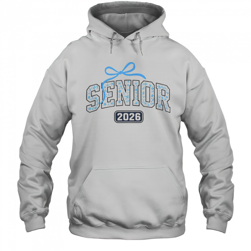 Senior 2026 Graduation Floral Pattern T-Shirt Hoodie