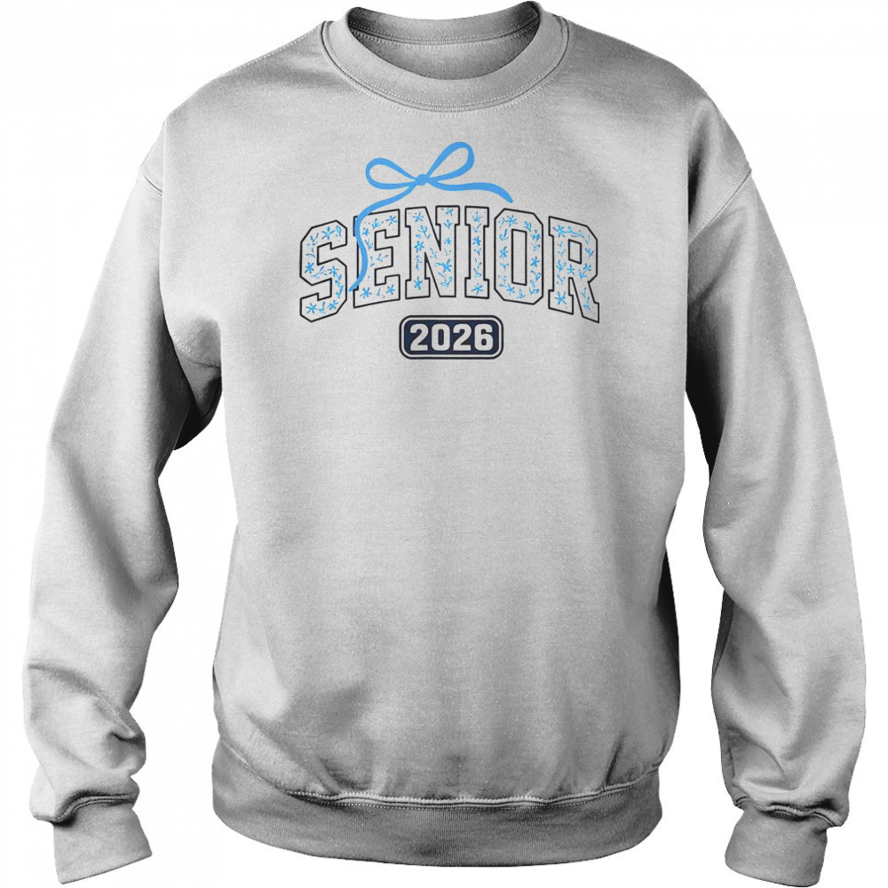 Senior 2026 Graduation Floral Pattern T-Shirt Hoodie