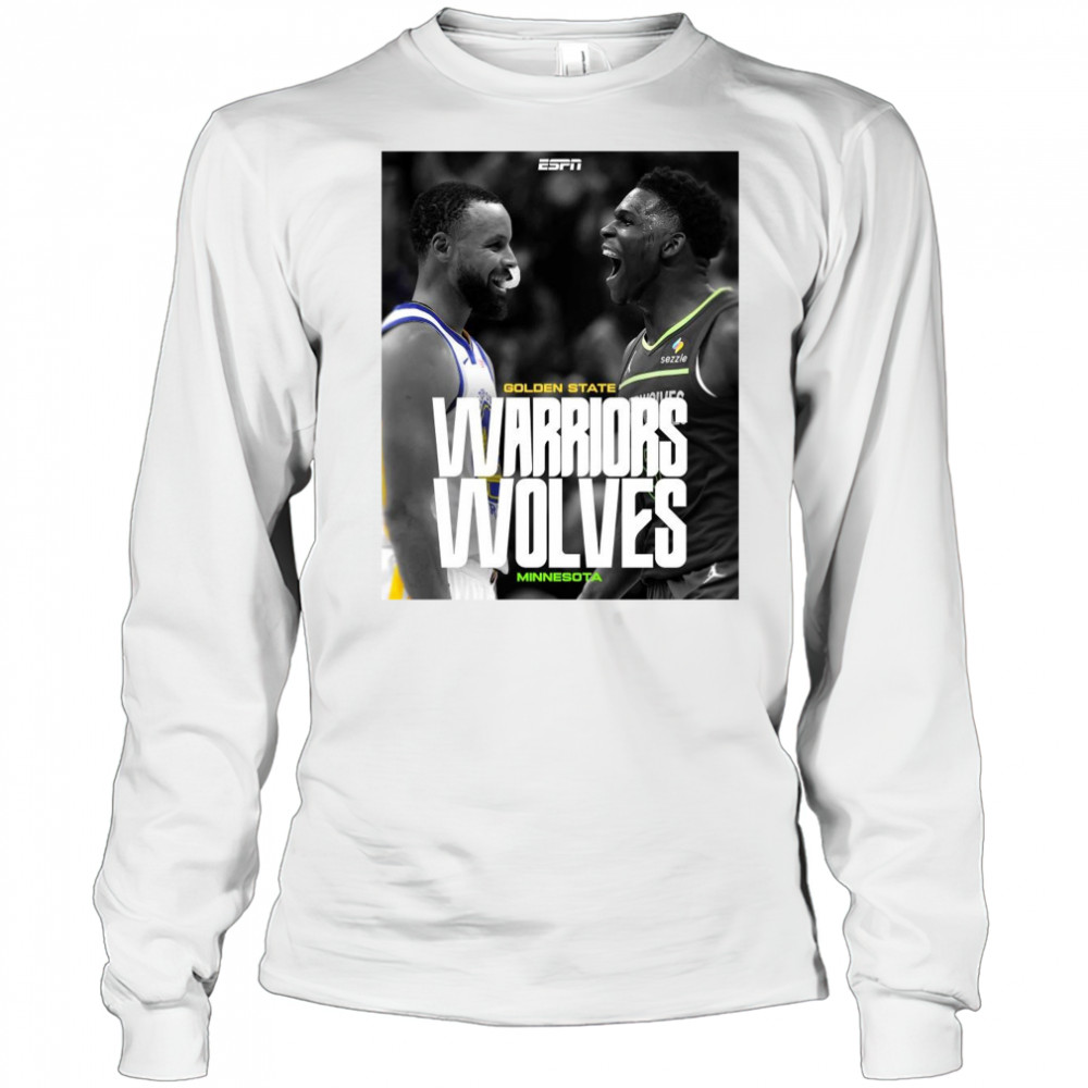 Stephen Curry Golden State Warriors Vs Ant Man Anthony Edwards Minnesota Timberwolves t-shirt Long Sleeved