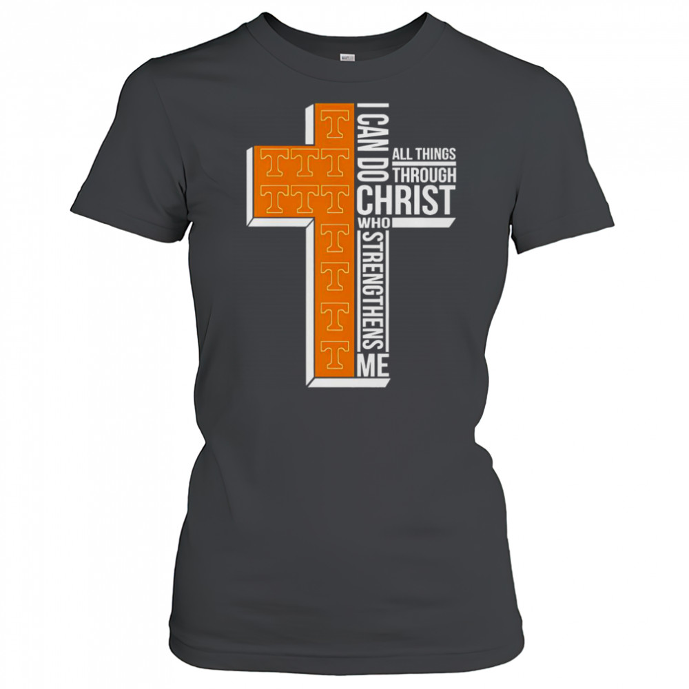 Tennessee Volunteers Cross I Can Do All Things Through Christ Who Strengthens Me T-Shirt Women's T-shirt