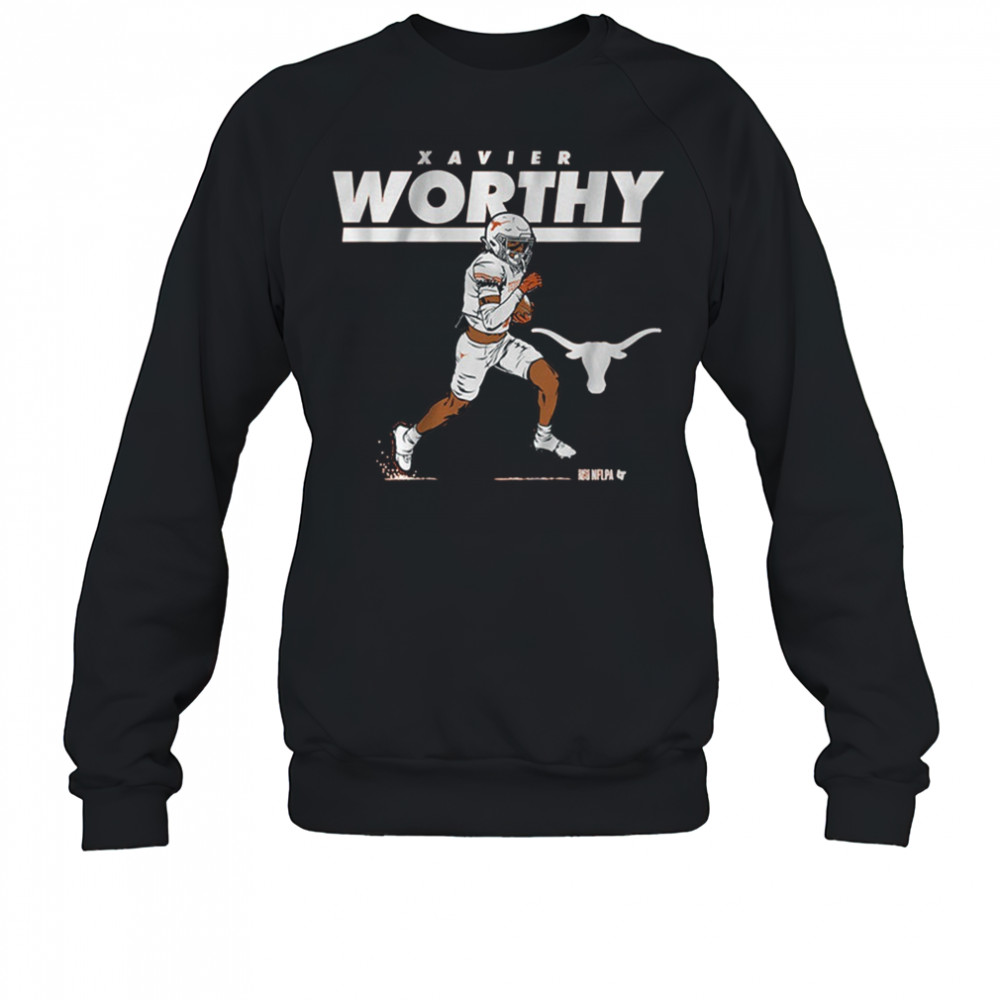 Texas Longhorn Football NCAA Xavier Worthy Superstar Pose t-shirt Sweatshirt