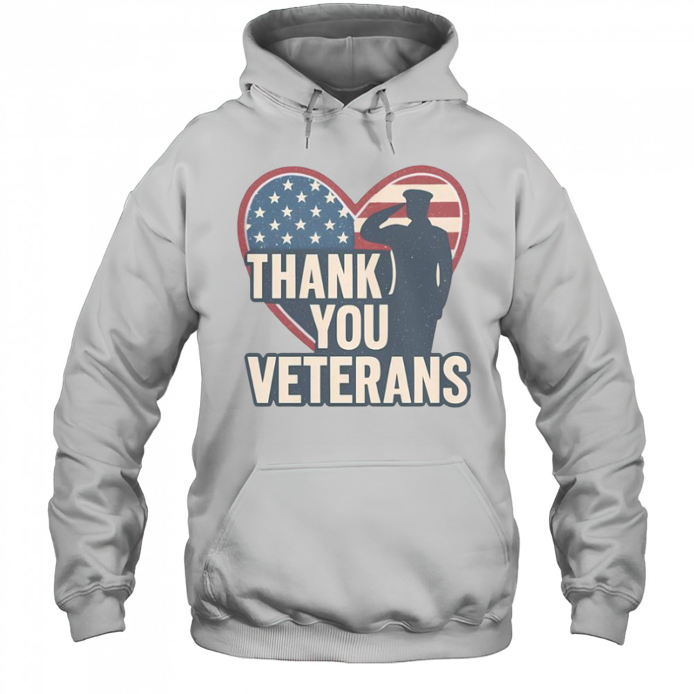 Thank You Veterans America Heart T-Shirt Hoodie