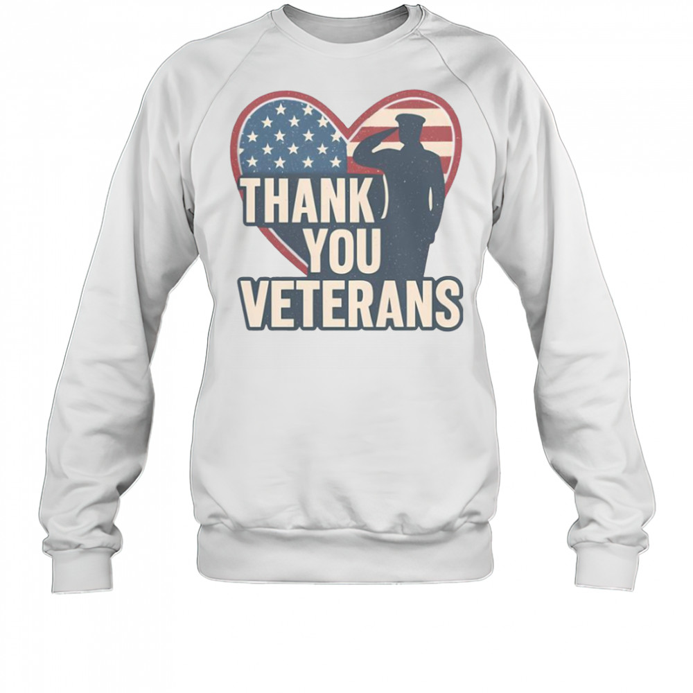Thank You Veterans America Heart T-Shirt Sweatshirt