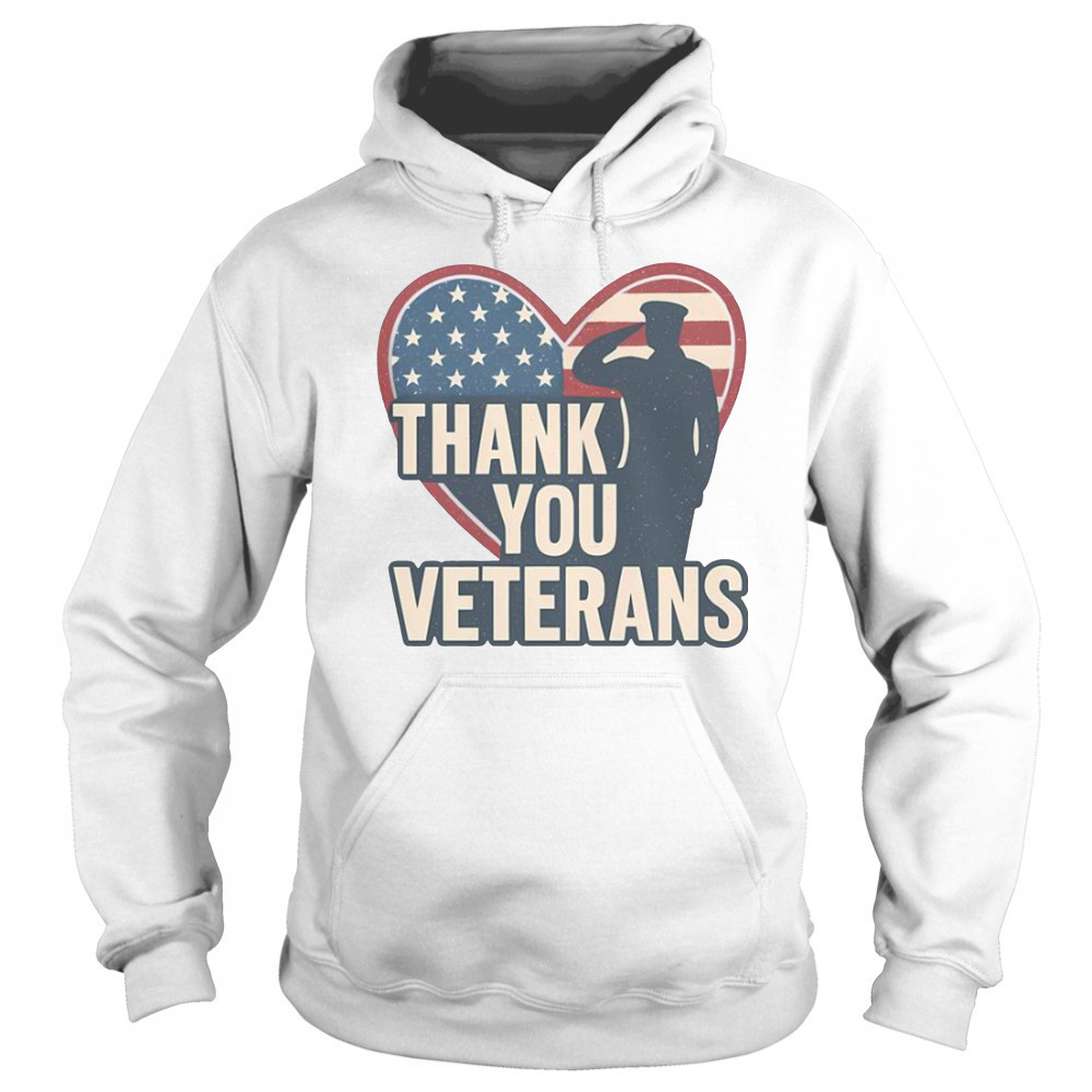 Thank You Veterans America Heart T-Shirt Sweatshirt