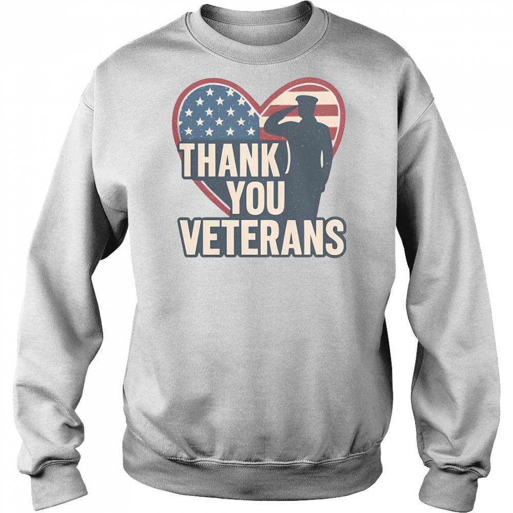 Thank You Veterans America Heart T-Shirt Hoodie