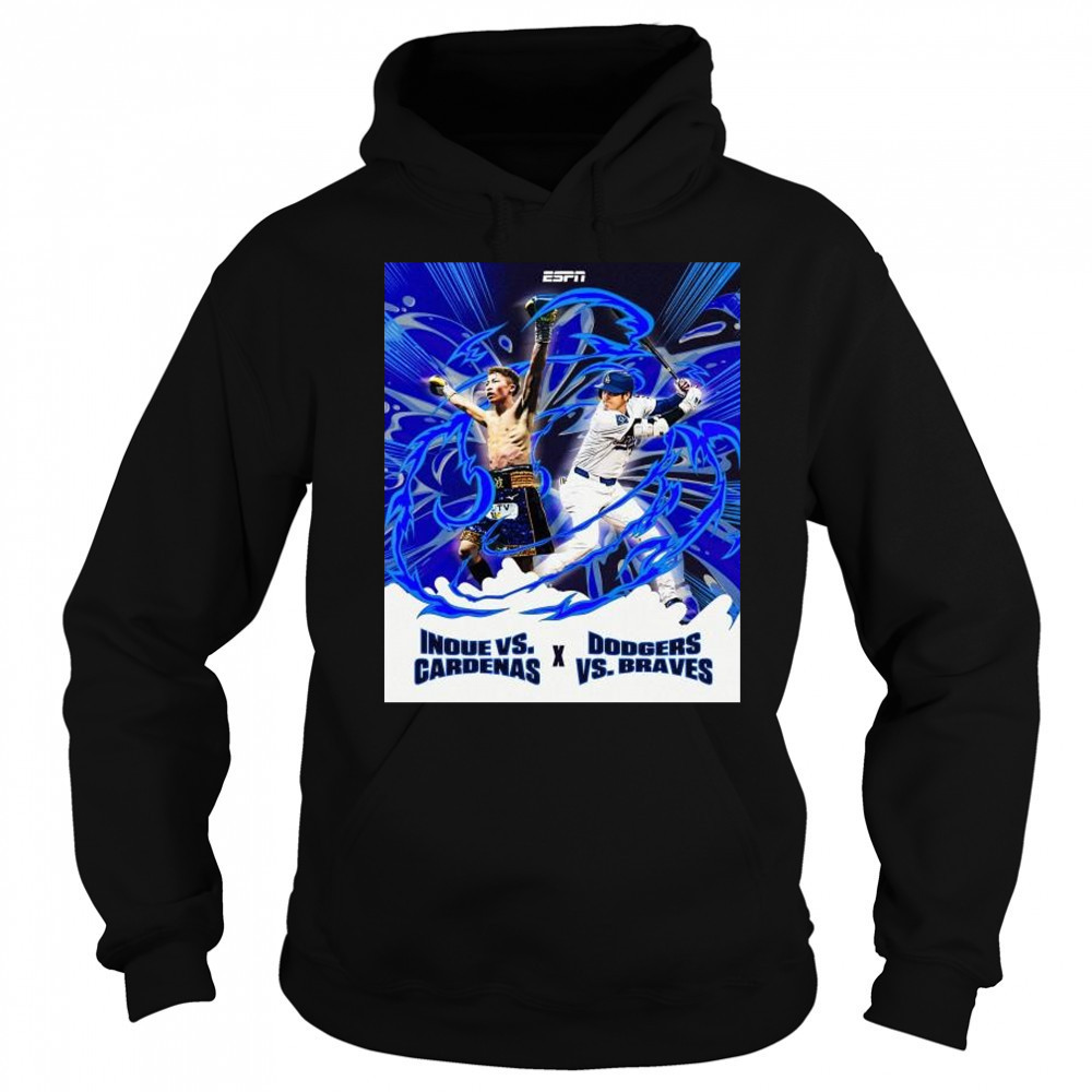 The Monster Mashup Inoue vs. Cardenas X Los Angeles Dodgers vs Braves t-shirt Sweatshirt