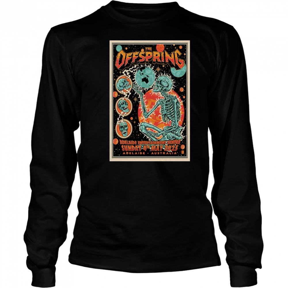 The Offspring Adelaide Entertainment Centre in Adelaide, Australia May 4 2025 Tour t-shirt Long Sleeved