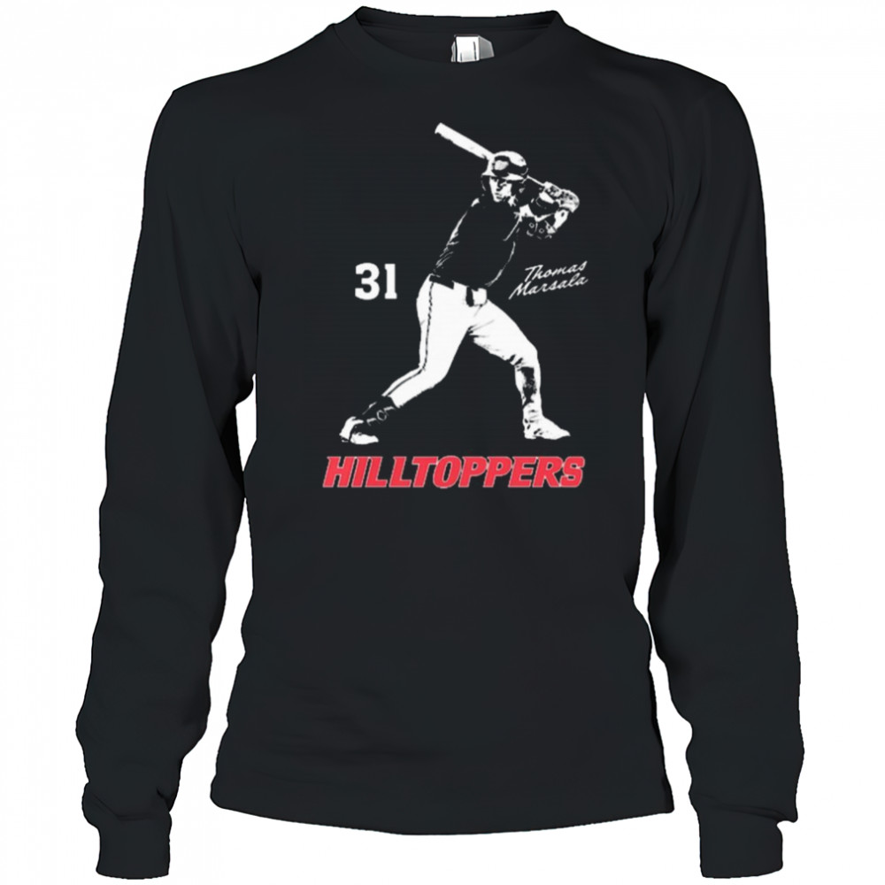 Thomas Marsala Illustrated 31 Western Kentucky Hilltoppers baseball NCAA Division I 2025 t-shirt Long Sleeved