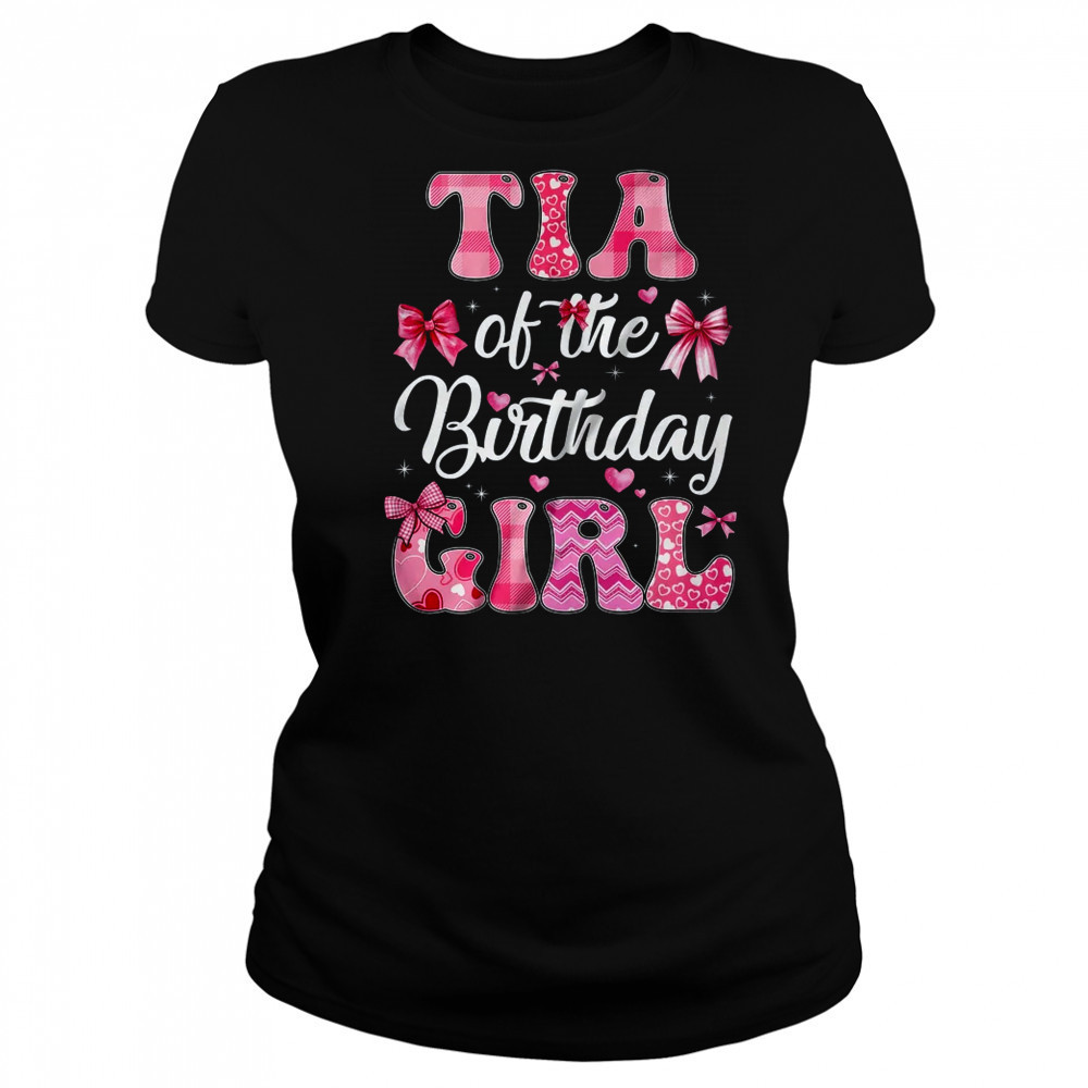 Tia Of The Birthday Girl Family Pink Coquette Bow shirt Women's T-shirt
