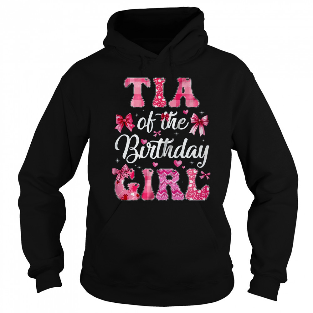 Tia Of The Birthday Girl Family Pink Coquette Bow shirt Sweatshirt