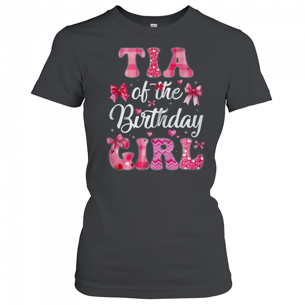 Tia Of The Birthday Girl Family Pink Coquette Bow shirt Women's T-shirt