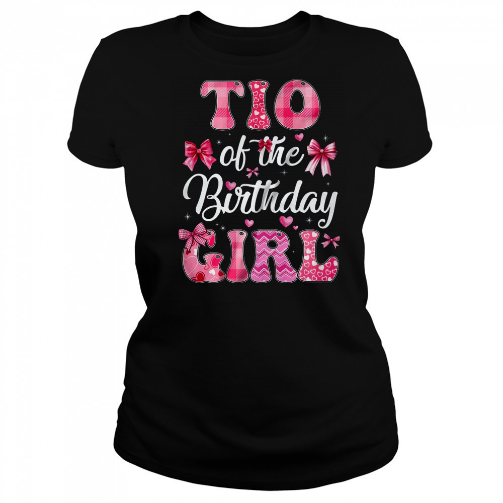 Tio Of The Birthday Girl Family Pink Coquette Bow shirt Women's T-shirt