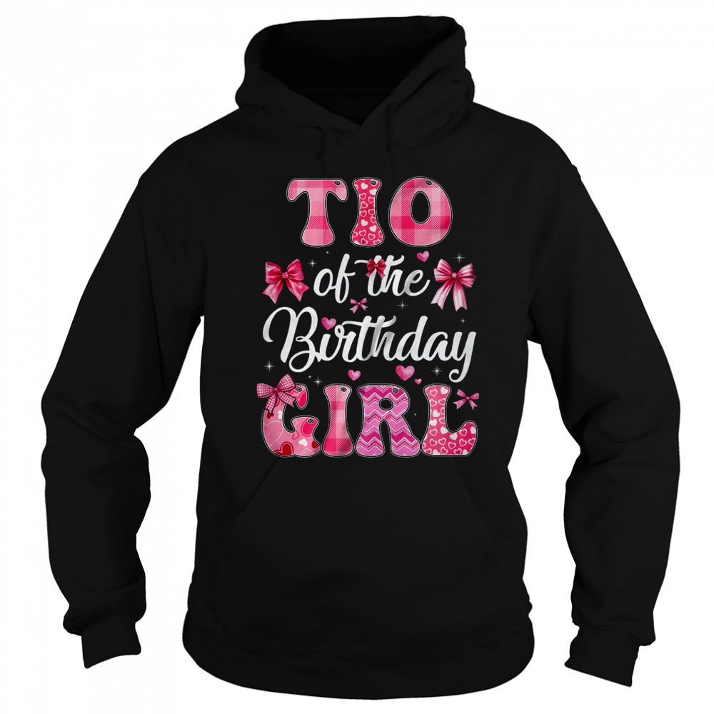 Tio Of The Birthday Girl Family Pink Coquette Bow shirt Sweatshirt