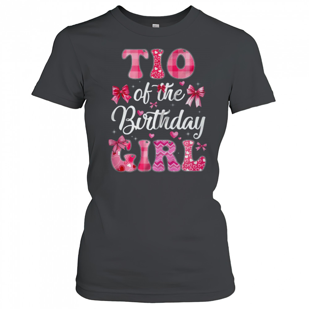 Tio Of The Birthday Girl Family Pink Coquette Bow shirt Women's T-shirt
