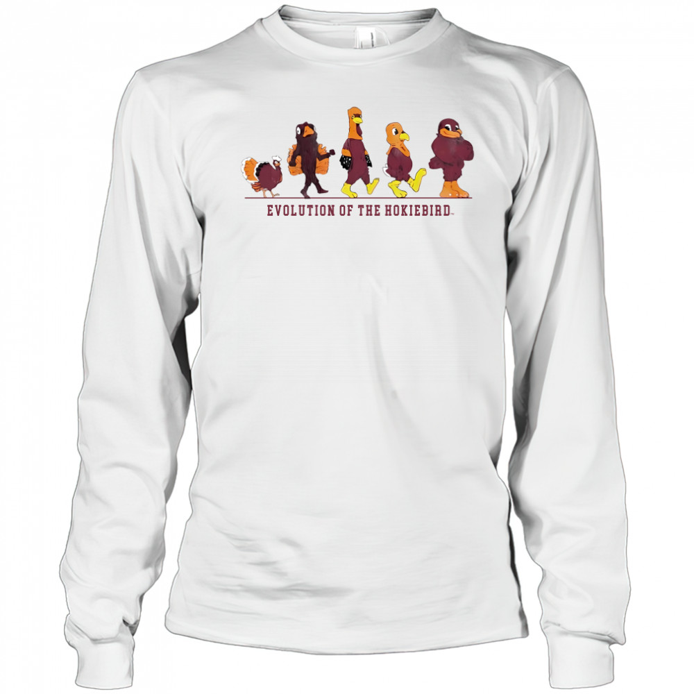 Virginia Tech All Hail To Thee Evolution Of The Hokie Bird Long Sleeved