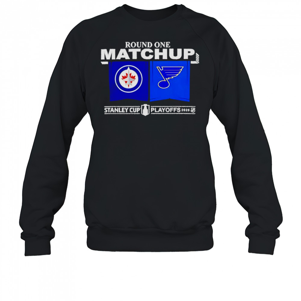 Winnipeg Jets Vs St Louis Blues NHL 2025 Playoff Round 1 Match Up T-Shirt Sweatshirt