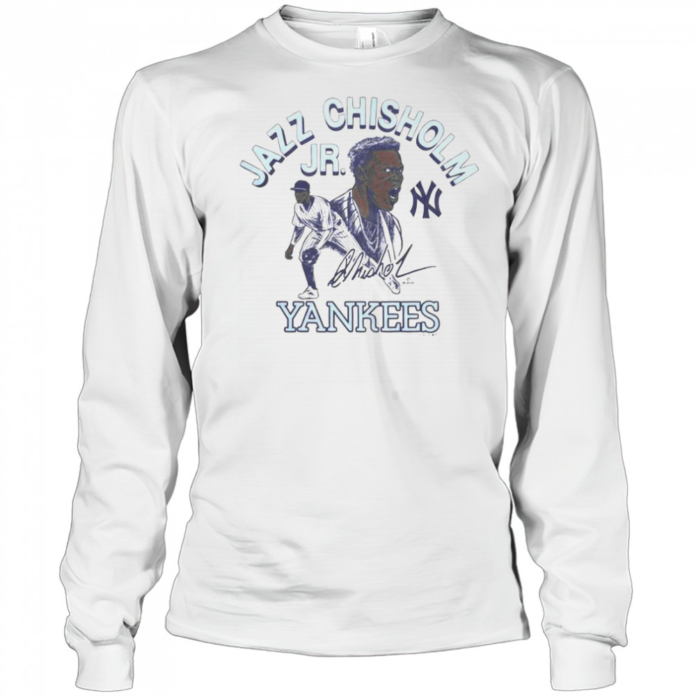 Yankees Jazz Chisholm Jr. Signature T-Shirt Long Sleeved