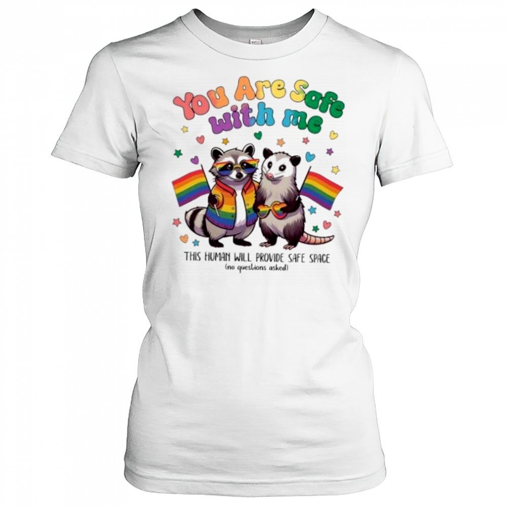 You are safe with me raccoon pride month shirt Women's T-shirt