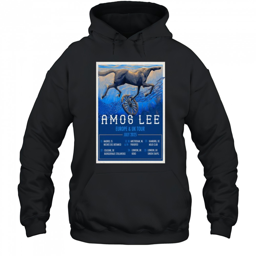 Amos Lee Europe And UK July 2025 Tour Shirt Hoodie