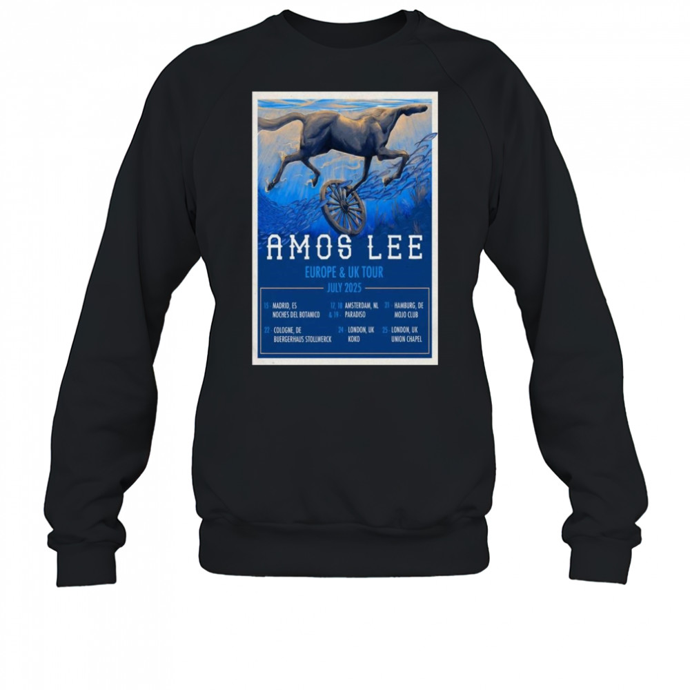 Amos Lee Europe And UK July 2025 Tour Shirt Sweatshirt