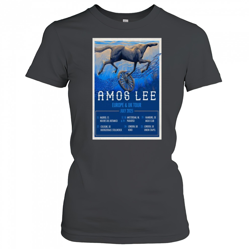 Amos Lee Europe And UK July 2025 Tour Shirt Women's T-shirt