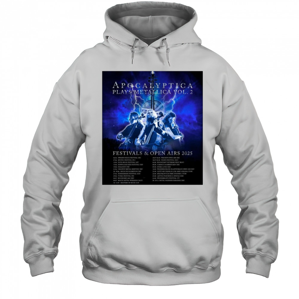Apocalyptica Plays Metallica Vol.2 Festivals & Open Airs 2025 t-shirt Hoodie