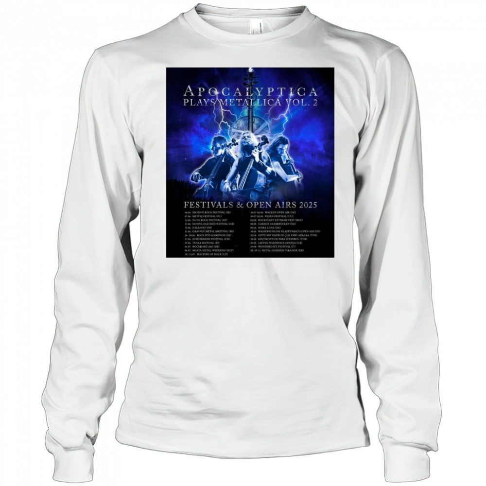 Apocalyptica Plays Metallica Vol.2 Festivals & Open Airs 2025 t-shirt Long Sleeved