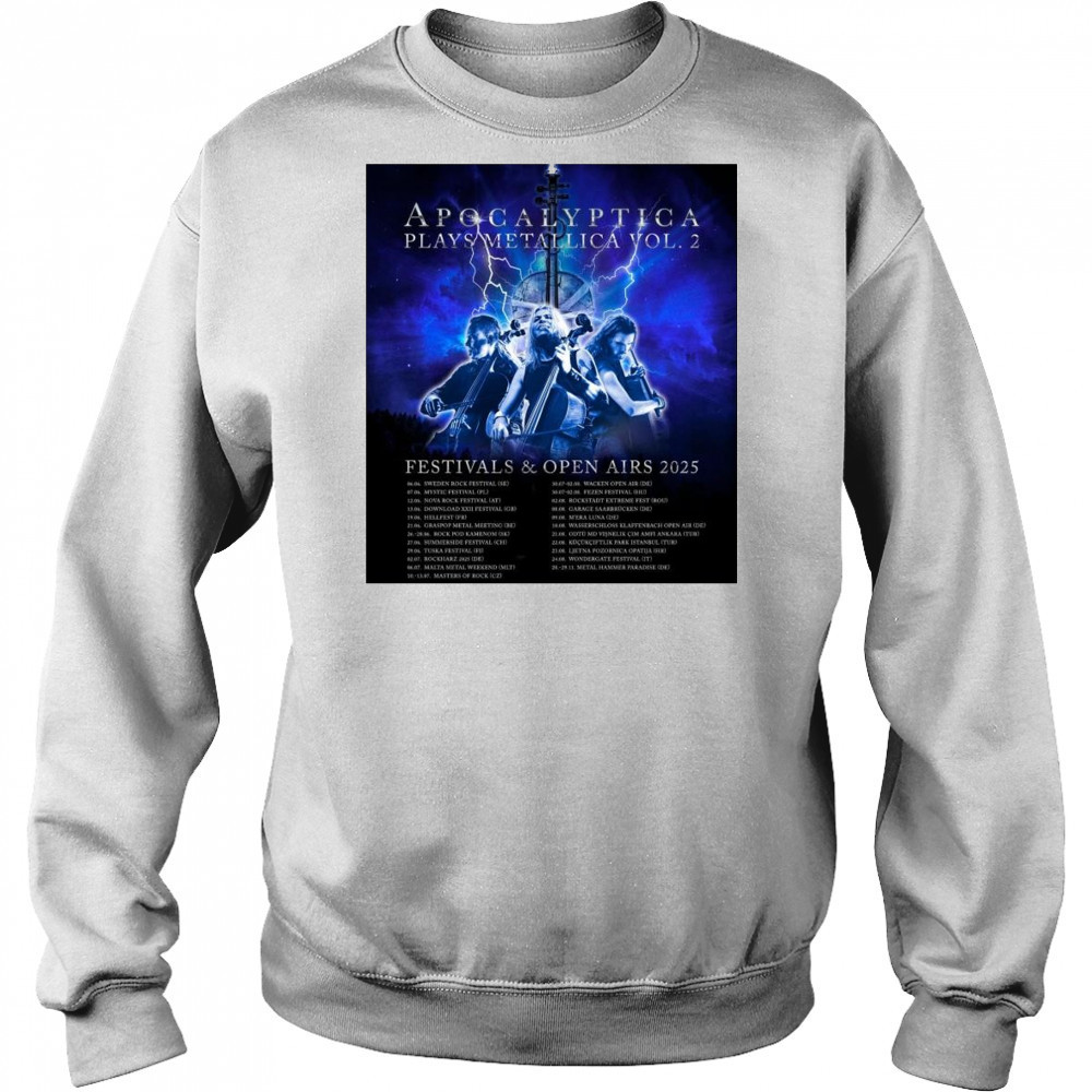 Apocalyptica Plays Metallica Vol.2 Festivals & Open Airs 2025 t-shirt Hoodie