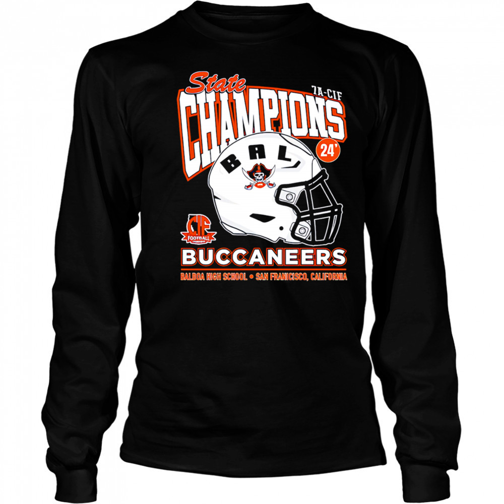 Balboa State Champs Buccaneers helmet shirt Long Sleeved